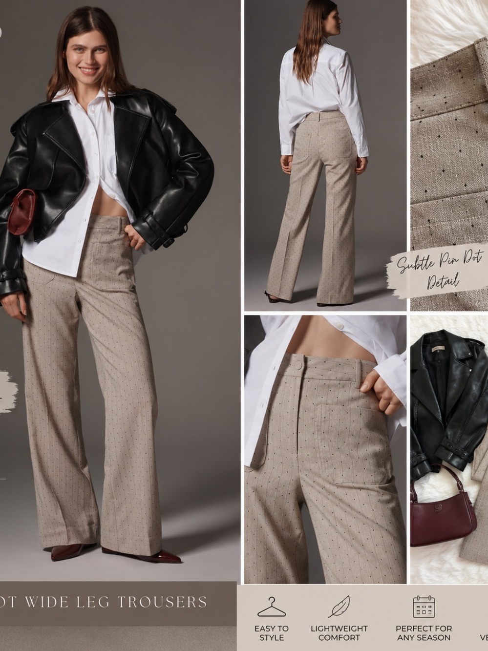 Anthropologie Maeve Jude Sparkle Pinstripe Trousers Sz 4 NWT